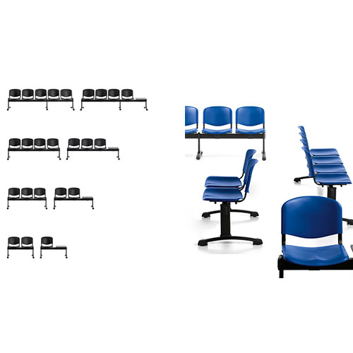 Scaune sala de asteptare Linea Fabbrica, Leo Plastic Bench